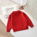 Kidssweater horse year ben ming nian red knitting shirt  fall and winter new arrivalchildren's clothing festive new year's greetings