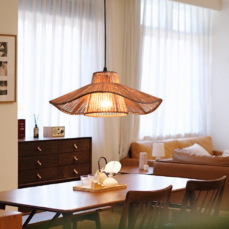 Wabi wind chandelier Japanese retro dining room living room Chinese tea room lamp Zen homestay bedroom dining table medieval lamps