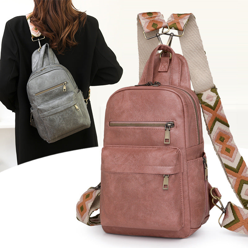 Cross-border small backpack backpack women's new bag pu women's bag, set lightweight backpack backpack commuting