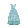 Girls' chiffon dress - floral print, country style, fresh and flowy, suspender dress, chic and stylish, new  long dress