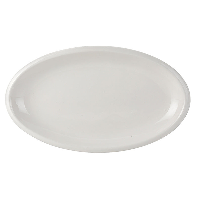For home ceramic steamed fish plate oval long large hotel commercial thickened fish plate classy restaurant fish plate