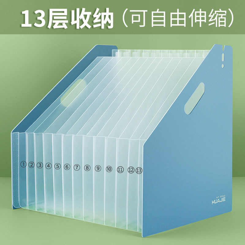 Huajie organ bag vertical multi-layer insert folder classification storage box finishing bag test paper high school student paper