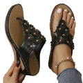Plus size women's summer flip-flops: floral platform sandals with chunky soles - casual rubber slides