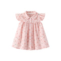 Girls' dress  summer new arrival kids princess dress shirt pink rabbit floral skirt for toddlers and young children