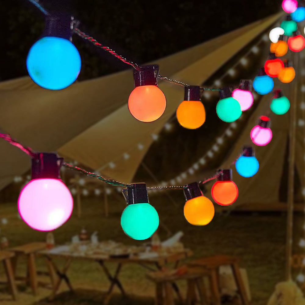 LED bulb light string outdoor camping gypsy star decorative lights battery box night market stall atmosphere arrangement string lights