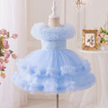 Girls' tutu dress summer european and american style flower girl wedding dress princess dress girl's birthday piano performance dress