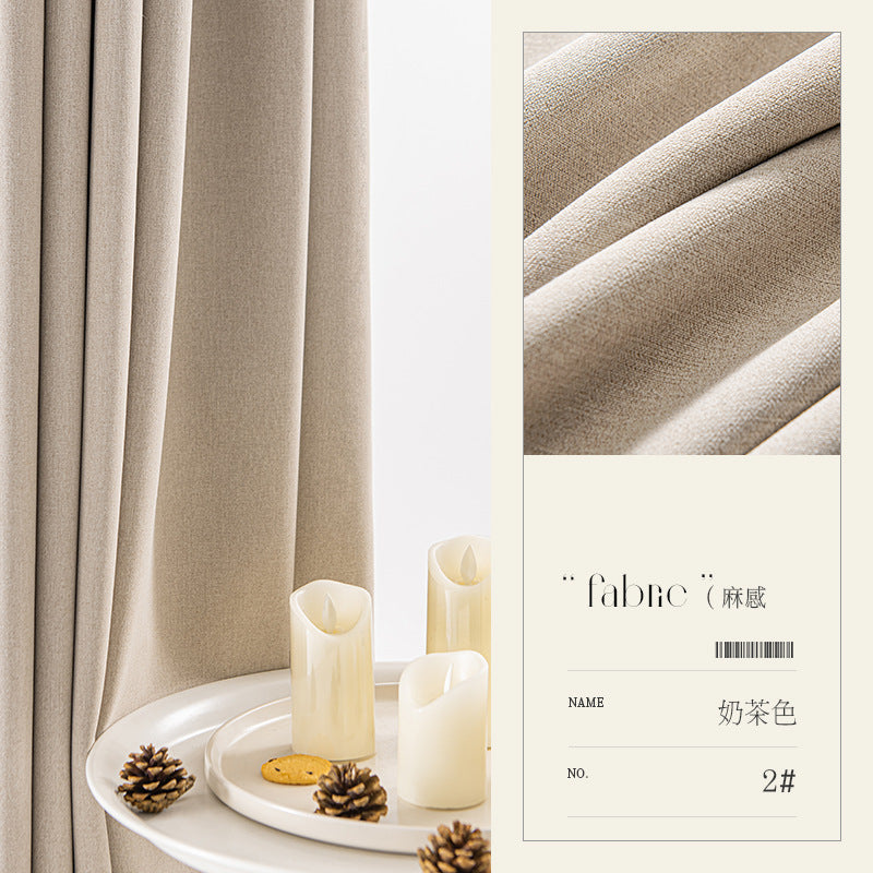 Shaoxing keqiao curtains classy bedroom full blackout thickened cotton and linen curtains living room scandinavianaccessible luxurypopularfor home