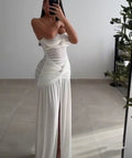 african, european, and american sexy bandeau stretch mesh bodycon sexy fashionable evening gown socialite dress
