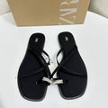 One-strap buckle elegance sandals for women 2025 summer new arrival lady elegant street style toe flats european station preppy style