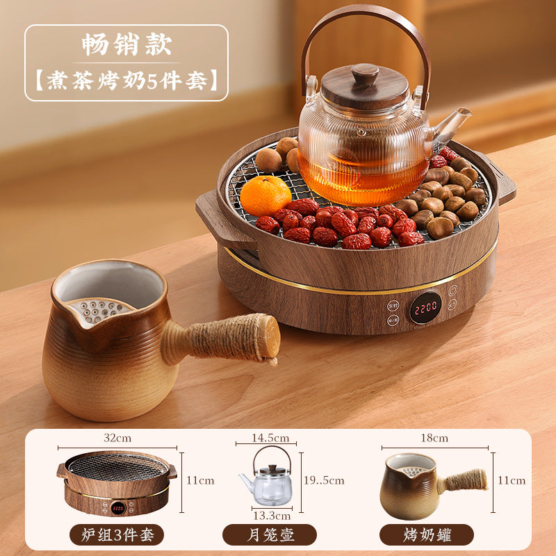 Stove tea making suitfor home glass teapot tea set suit electric ceramic stove indoor tea making multi-functional appliance