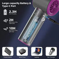 S001 hot model handheld small fan usb charging 100 levels digital display mini high speed handheld turbine violent fan