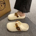 2026 new spring/summer collection: stylish, minimalist, and comfortable birkenstock-style women's slides - perfect for outdoor wear, closed-toe design, thick sole, and cloud-like cushioning