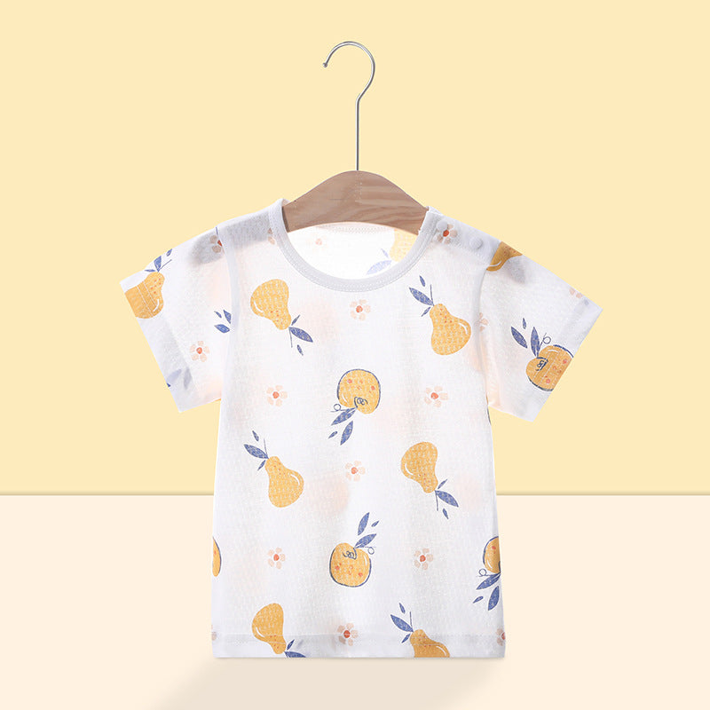 Baby t-shirt short sleeve boys summer thin style children's half sleeve top 0-3 years old summer clothes boys toddler new summer collection
