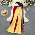 European and american ins wear women's autum relaxed casual high waist silm hip pants sports yoga flared pants