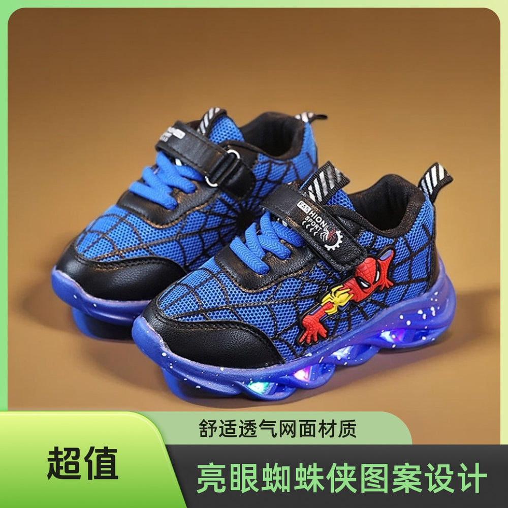 spring/autumn new light-up sneakers: boys' luminous casual shoes & girls' cartoon light-up shoes for older kids