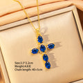 [titanium steel] cross-border popular inlaid cross necklace for women, accessible luxury, fashionable and high-end, hot-selling clavicle chain accessories