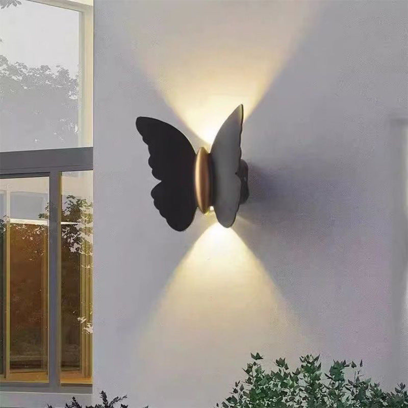 Waterproof wall lamp patio outdoor butterfly aisle wall lamp simple staircase modern balcony corridor living room indoor bedroom