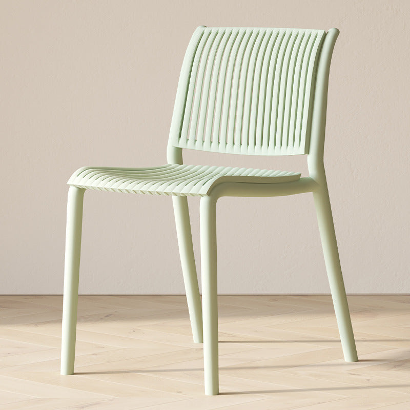 New arrival: thickened modern minimalist nordic dining chair - plastic chair, balcony outdoor vertical stripe leisure chair, stackable waiting chair