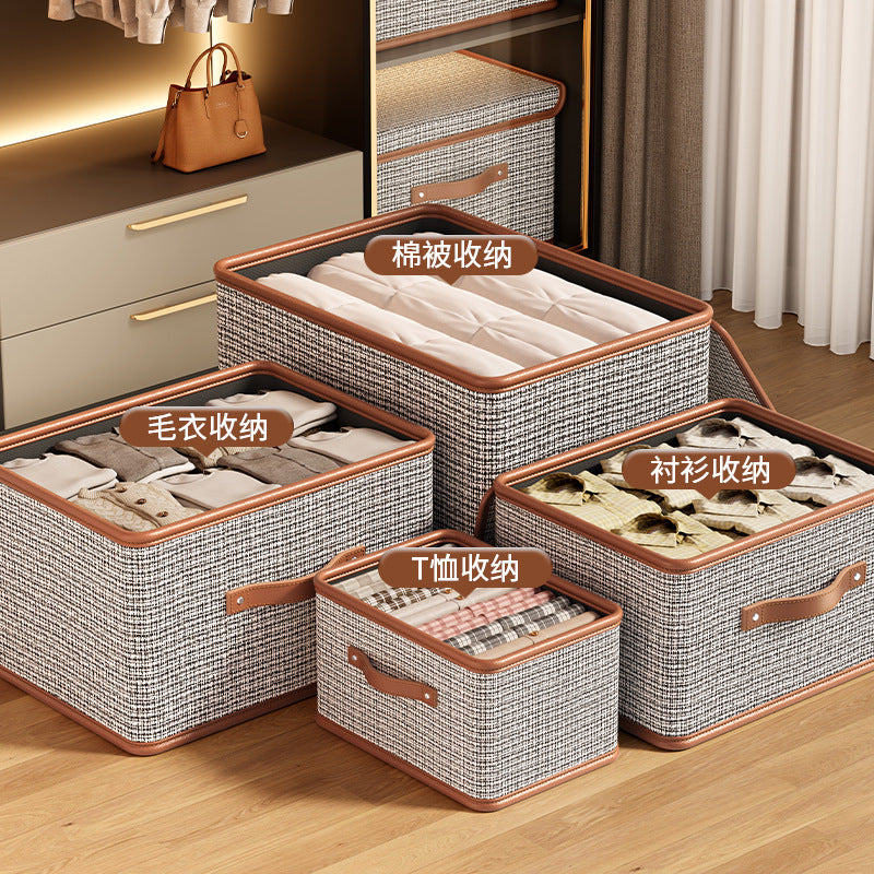 Xiaoxiangfeng flip one-piece with lid storage box clothes Oxford cloth clothing storage box household finishing artifact box basket