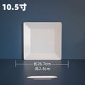 10.5inch plaid edge square plate