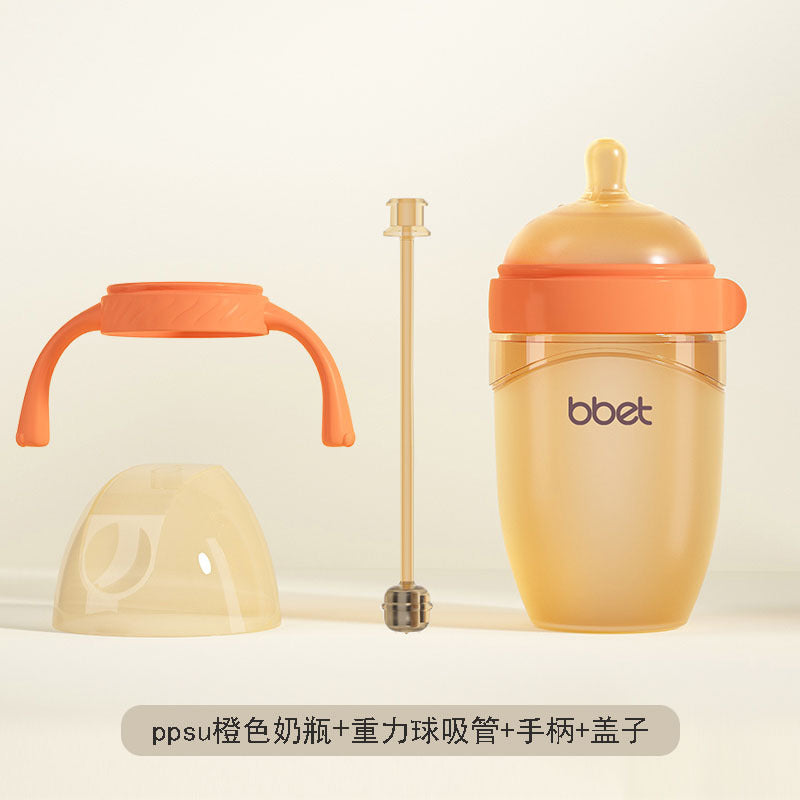 Newborn ppsu baby bottles, infant plastic bottles, wide-neck baby bottles, weaning bottles