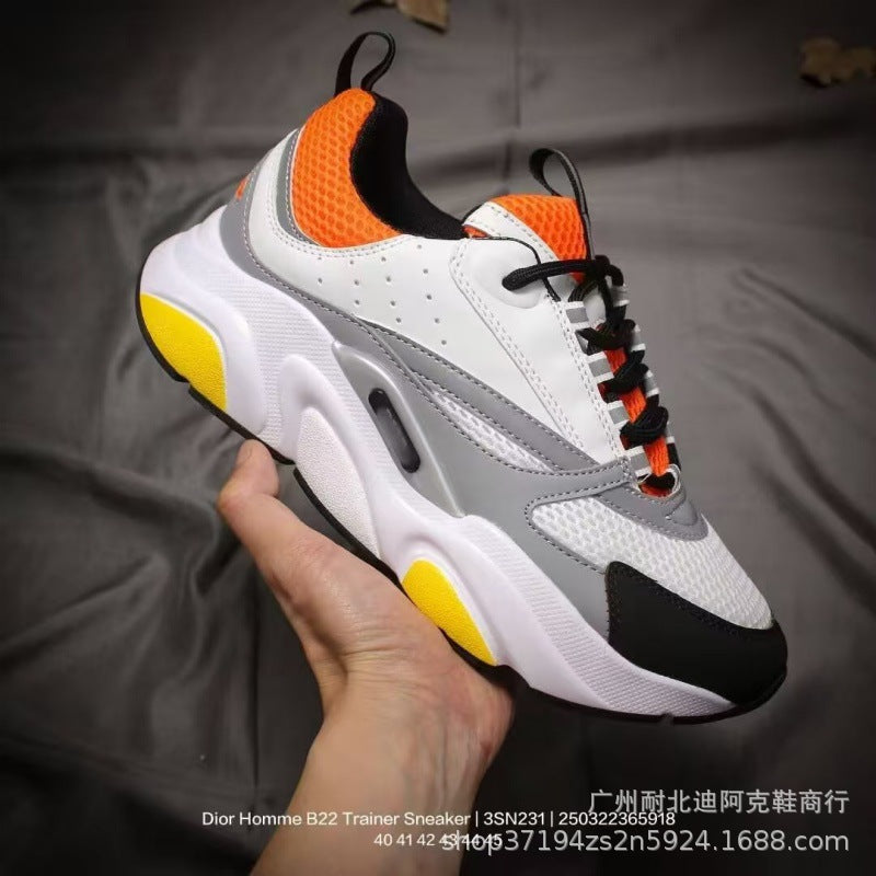 european station new arrivald home b22 sports shoes casualthick solefashionretro breathable men's and women's height increasing running shoes
