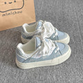 K-stylecasual sneakers for women 2026 spring and summer new arrivaleasiest for matchniche style shoes thick sole student white shoes bread shoes