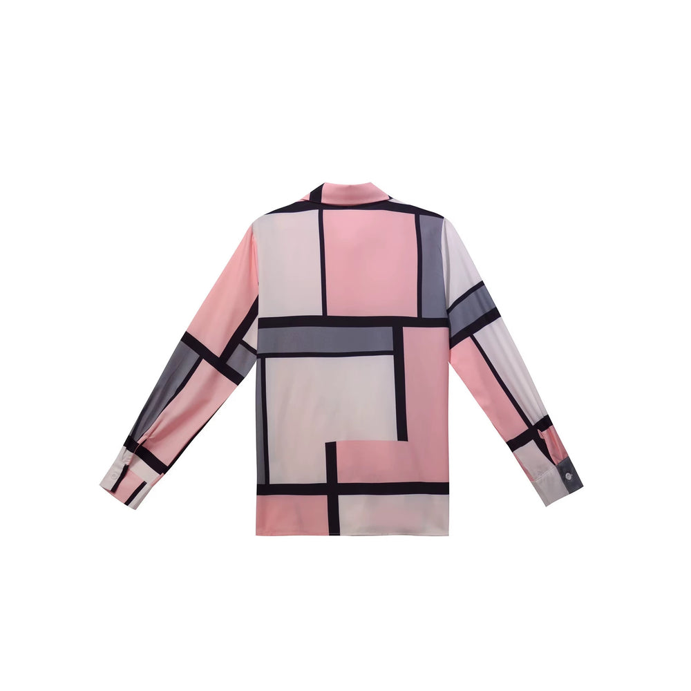 wholesale women's long-sleeved shirts, trendy all-season shirts with popular cross-border print designs, dropshipping available