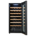 Custom-built smart air-cooled wine cooler - minimalist stainless steel wine cabinet for restaurants and bars, maintaining consistent temperature and humidity