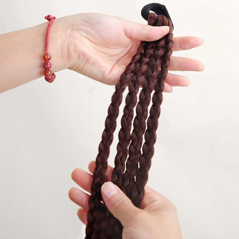 New Chinese braids wig braids twist long braids fashion box braids wig female ponytail sweet cool millennial babes