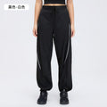 Spring/summer loose fit breathable athletic pants - mid-rise drawstring straight leg joggers - convertible style - lightweight casual pants d26019