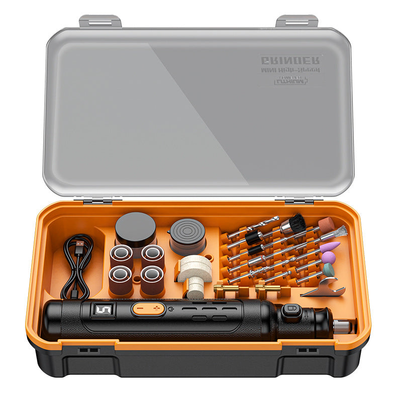 Electric grinder kit - compact handheld sanding & polishing tool for jade, multi-functional electric wood carving & cutting tool