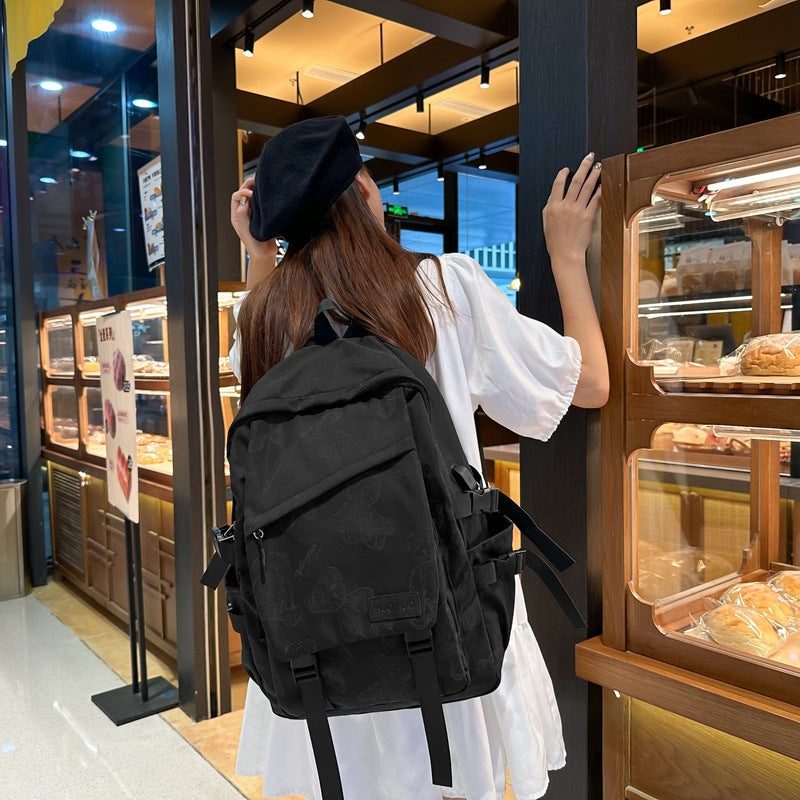 New fashionable youth campus high school student schoolbag, large-capacity backpack, female college student junior high school casual backpack