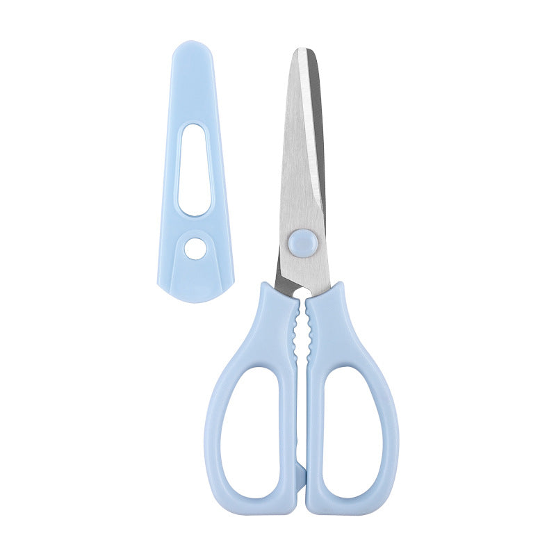 Ceramic scissors baby complementary food scissors food small scissors children's meat cutting vegetable tools portable storage box scissors wholesale