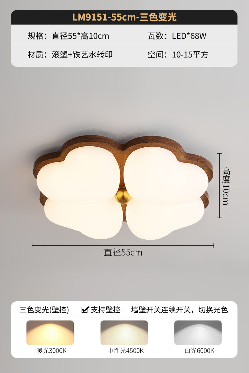 Medieval style Cream style bedroom light Ceiling light French retro wabi wind eye protection Children's room Master bedroom room lighting