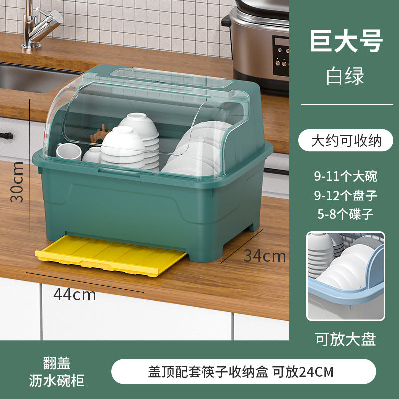 Drain cupboard kitchen bowl tableware box for home storage box with lid bowl rack dishes dishes rack dormitory