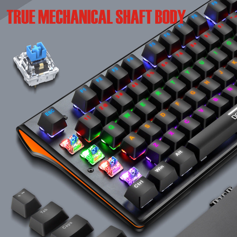 Dou ni mt809 true mechanical keyboard and mouse combo - gaming, office, detachable wrist rest, rgb keyboard