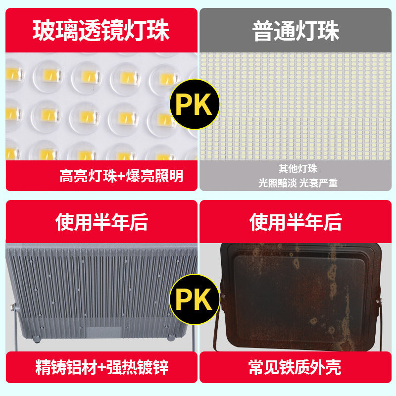 Cross-border direct supply floodlights Outdoor engineering special construction site stadium lighting headlights LED floodlights 1000W
