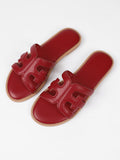 new arrivalk-style bohemia sandals women's summerflats breathable outwear one-piece slippers plus size slippers for women