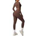 Ready-to-ship, solid-color, double-sided nylon brushed fabric, barely-there feel, form-fitting activewear yoga set for running and fitness, two-piece