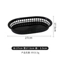 Plastic storage basket desktop storage basket household fruit storage hollow plastic fruit basket french fries storage basket cross-border