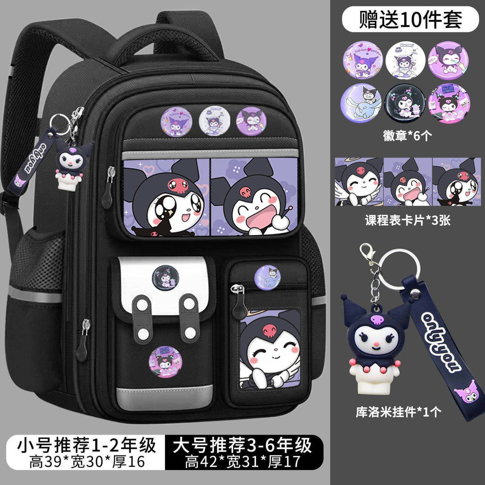 kids school bag for primary school girls school cartoon spine protection and burden reduction large capacity ultra-light backpack wholesale