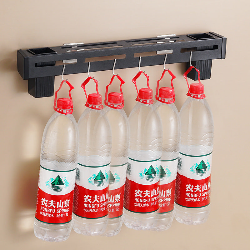 Stainless steel knife holder, chopstick cartridge, multi-functional tool storage rack, wall-mounted kitchen hanger, no punching,  direct sales