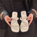 Summernew arrival sandals and slippers women's fashion fairy style home indoor non-slipoutwearfrenchcut outflats one-piece slippers