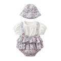 Baby clothes summer floral girl's romper short sleeve cotton bodysuit pure cotton one-piece triangle romper