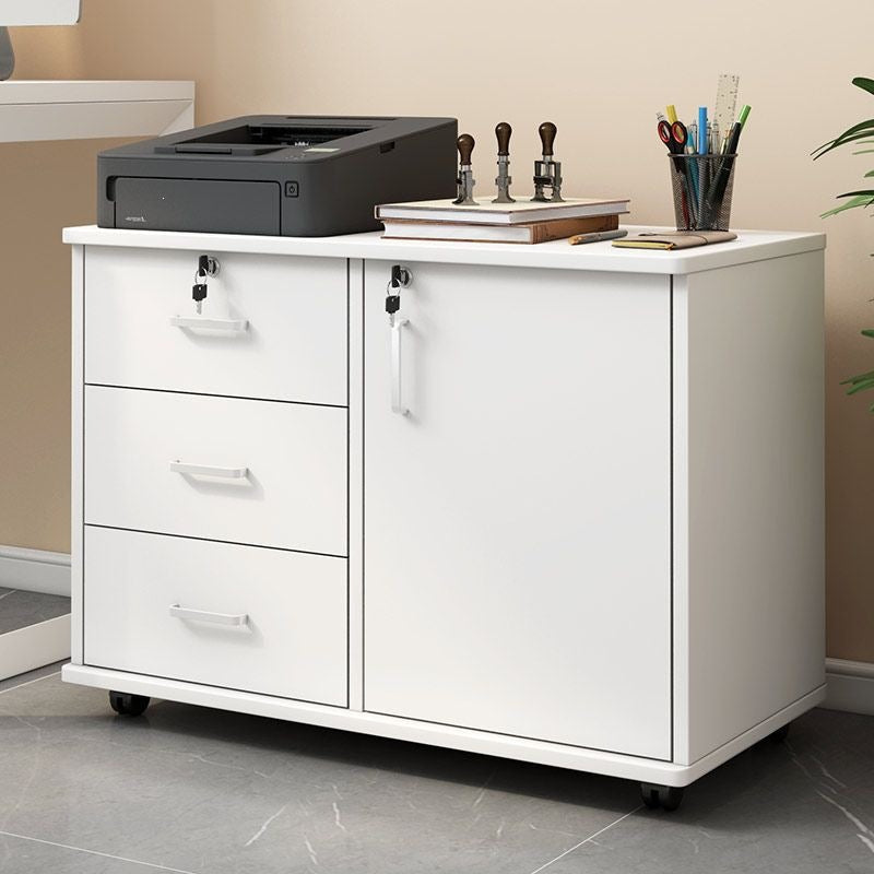 Filing cabinet office movable storage cabinet small drawer cabinet under the desk with wheels storage cabinet low cabinet information cabinet no