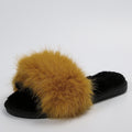 Fuzzy slippers women's outerwear 2025 new korean style ins trendy shoes autumn and winter one-strap thick sole cotton slippers autumn and winter collection