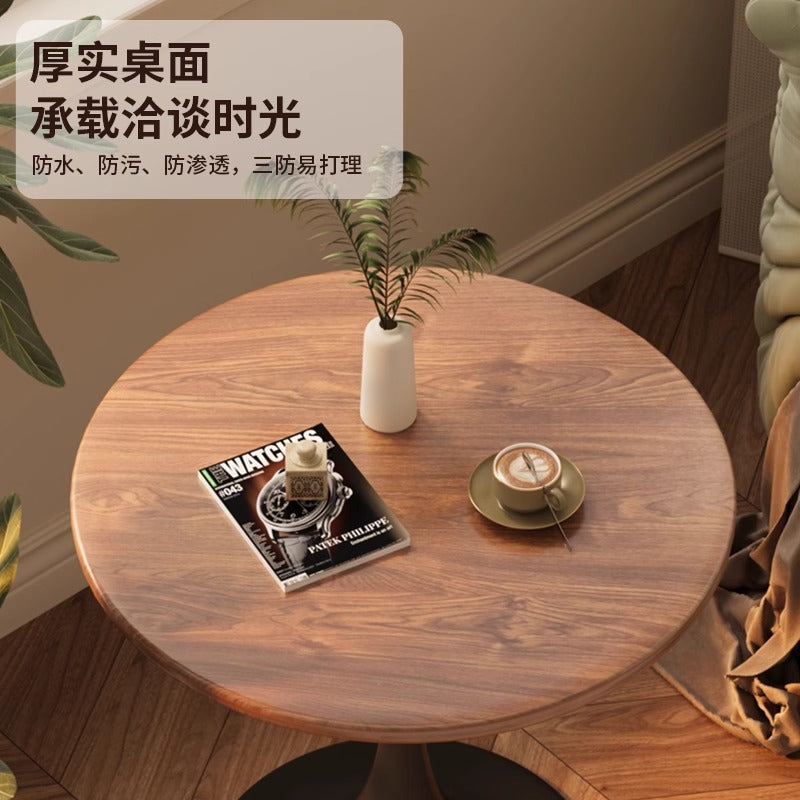 Small apartment dining table, home balcony table, tulip round table, suitable for bubble tea shops, negotiation table, restaurant small round table