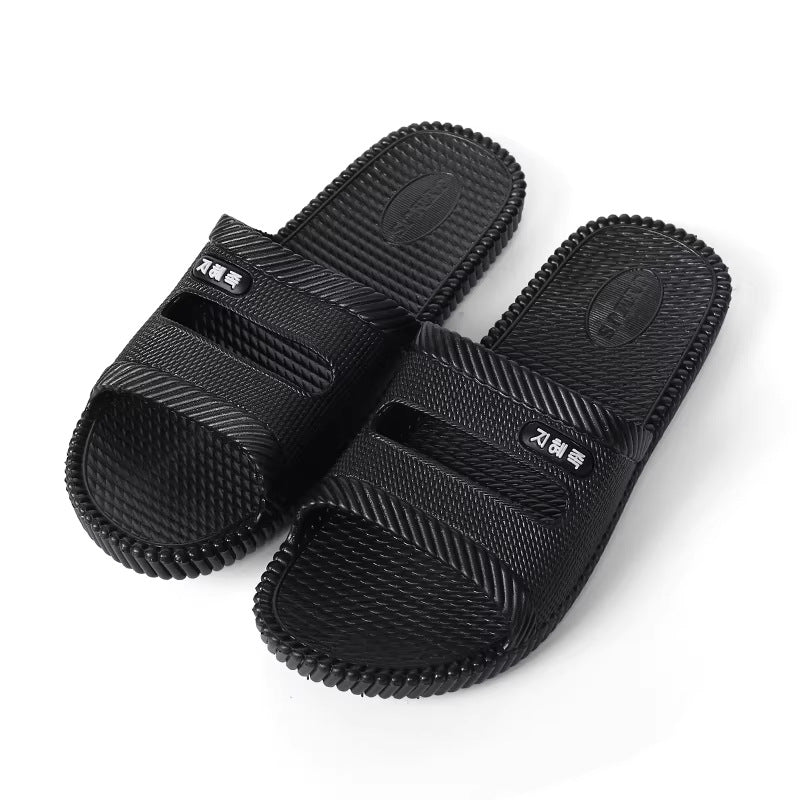Home shoes men's and women's couple indoor slippers thickened quick-drying lightweight soft sole non-slip flat bottom hotel slippers flip-flops