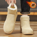 Men's snow boots winter fur-lined warm cotton shoes outdoor waterproof non-slip plush thickened northeast cotton boots